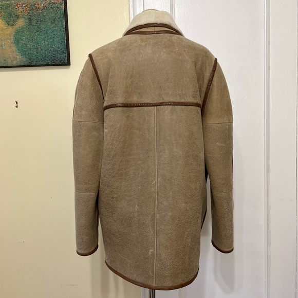 New-ISABEL MARANT Etoile 
Anawa Shearling Jacket - Beige - Picture 14 of 16